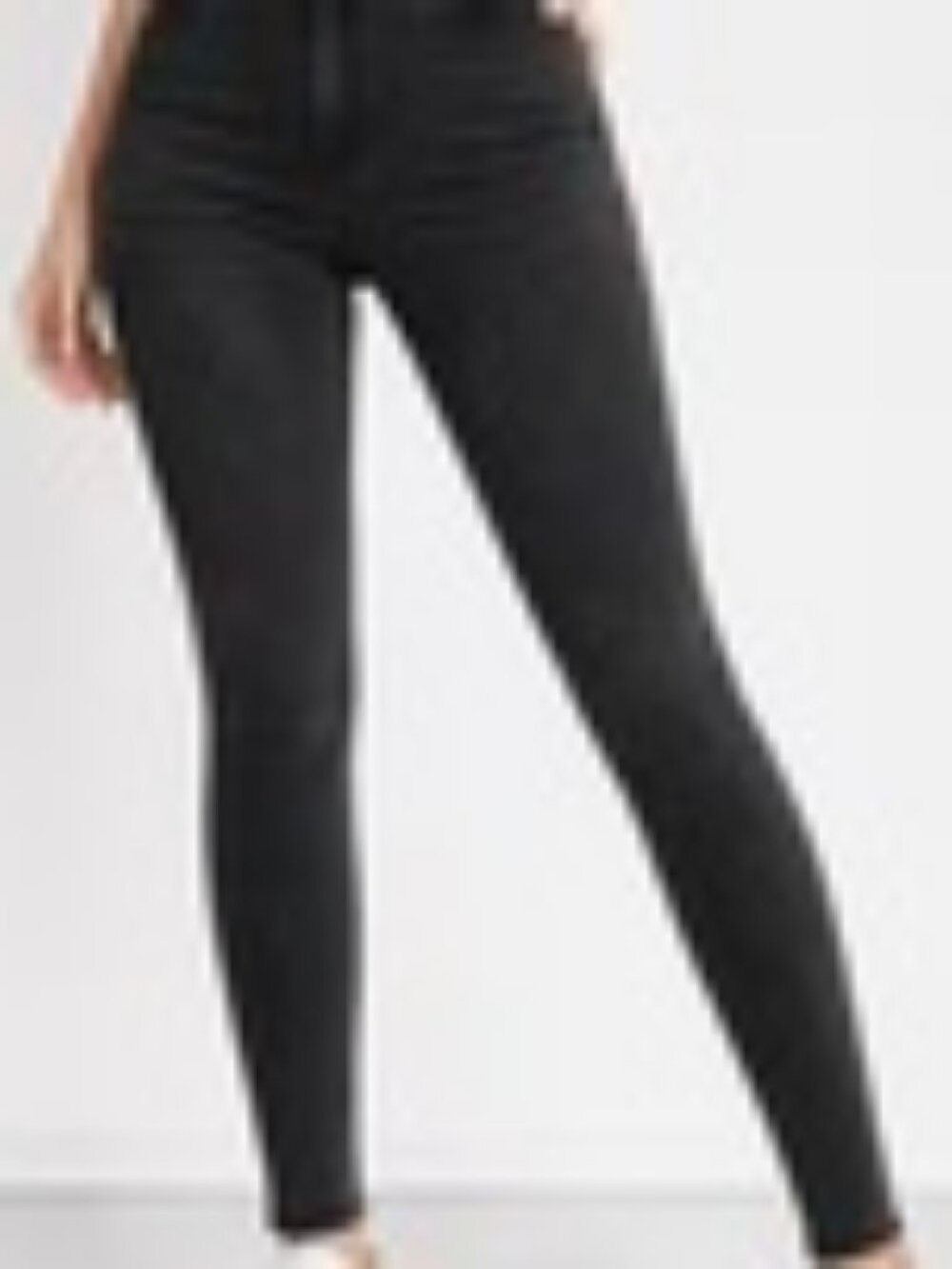 Black Jeans Stretch Denim 5-pockets XL Straight Leg Stretchy Skinny Ankle Pants